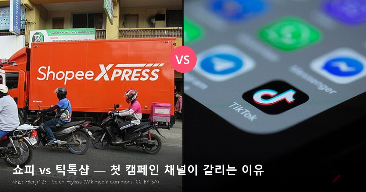 쇼피와 틱톡샵, 첫 캠페인 채널이 갈리는 이유